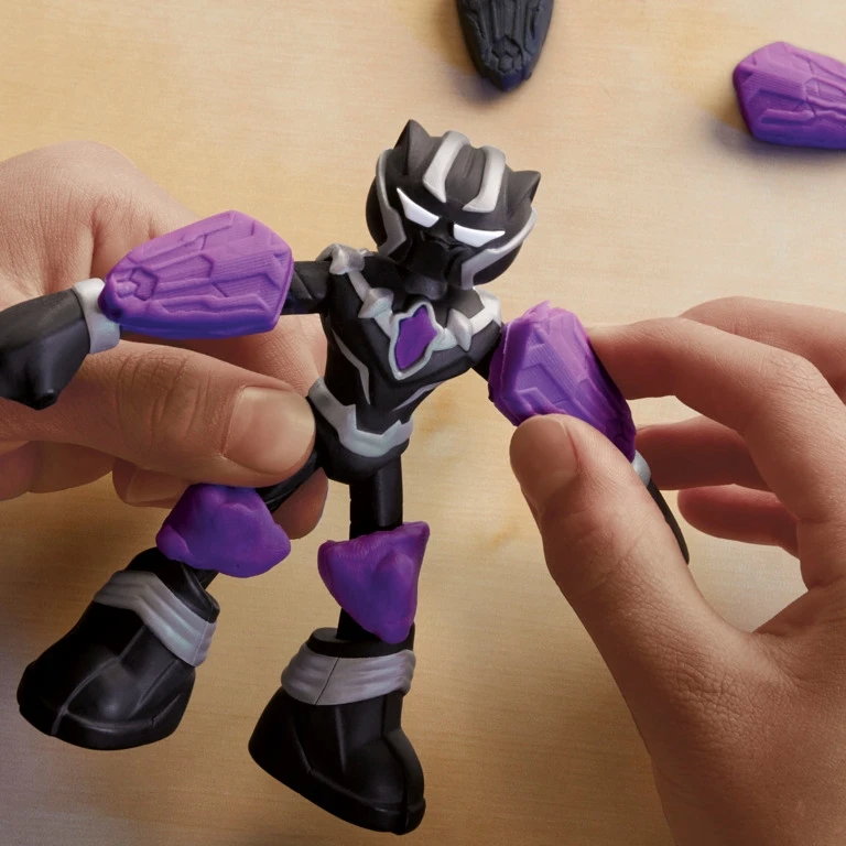 Hasbro Play-doh Marvel Juodas Panther rinkinys su figūrėle, 2 spalvos