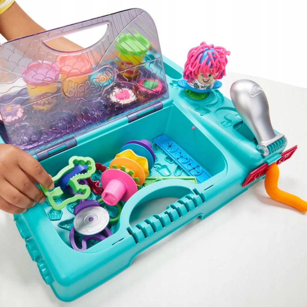 Hasbro PLAY-DOH Play tešlos rinkinys SUPER WORKSHOP Priedai 10 vamzdelių Play tešlos F3638