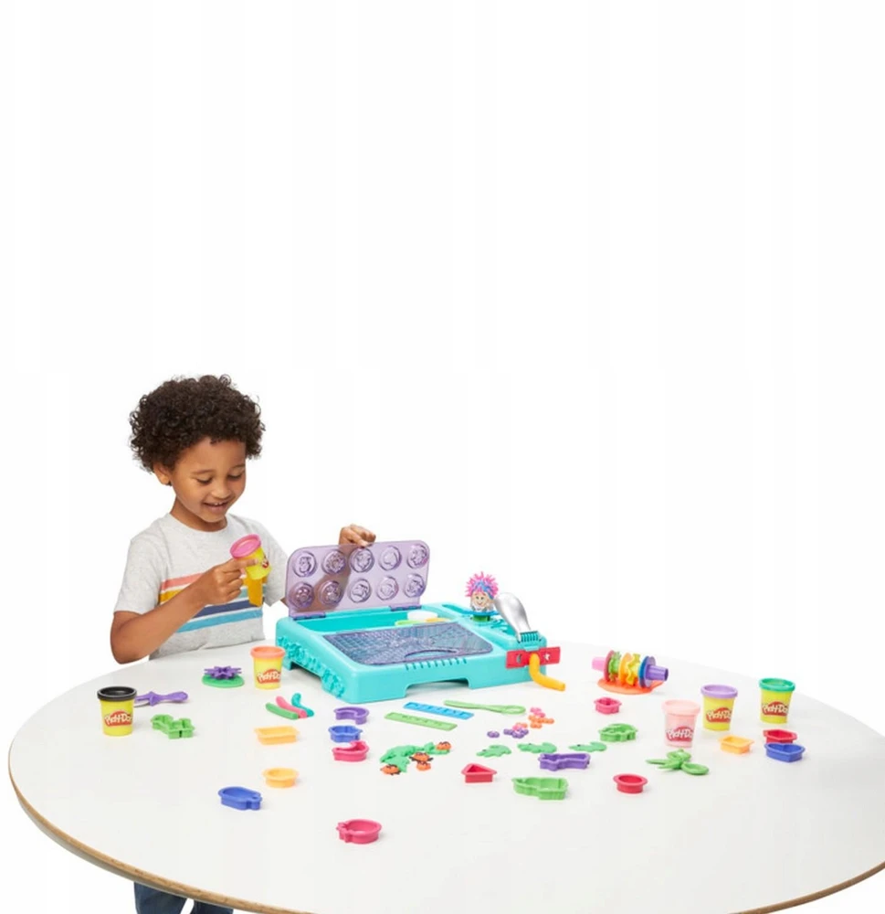 Hasbro PLAY-DOH Play tešlos rinkinys SUPER WORKSHOP Priedai 10 vamzdelių Play tešlos F3638
