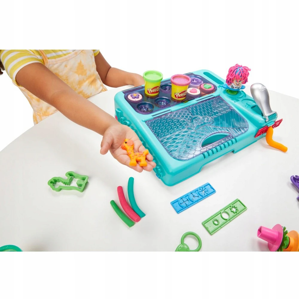 Hasbro PLAY-DOH Play tešlos rinkinys SUPER WORKSHOP Priedai 10 vamzdelių Play tešlos F3638