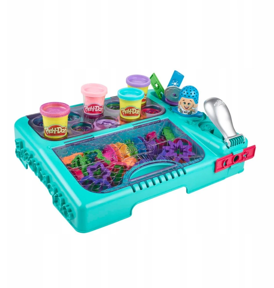 Hasbro PLAY-DOH Play tešlos rinkinys SUPER WORKSHOP Priedai 10 vamzdelių Play tešlos F3638