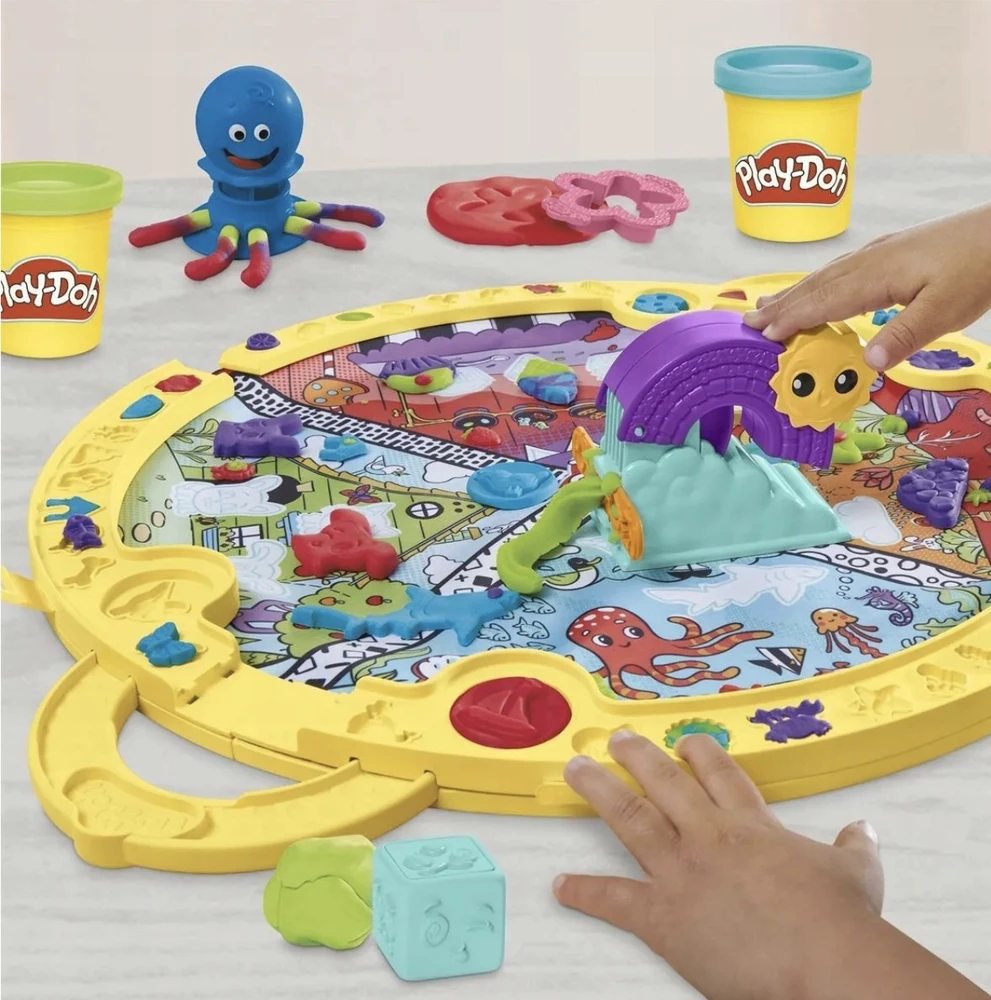 Hasbro Play-Doh Starter Set Sulankstomas nešiojamas žaidimų tešlos kilimėlis