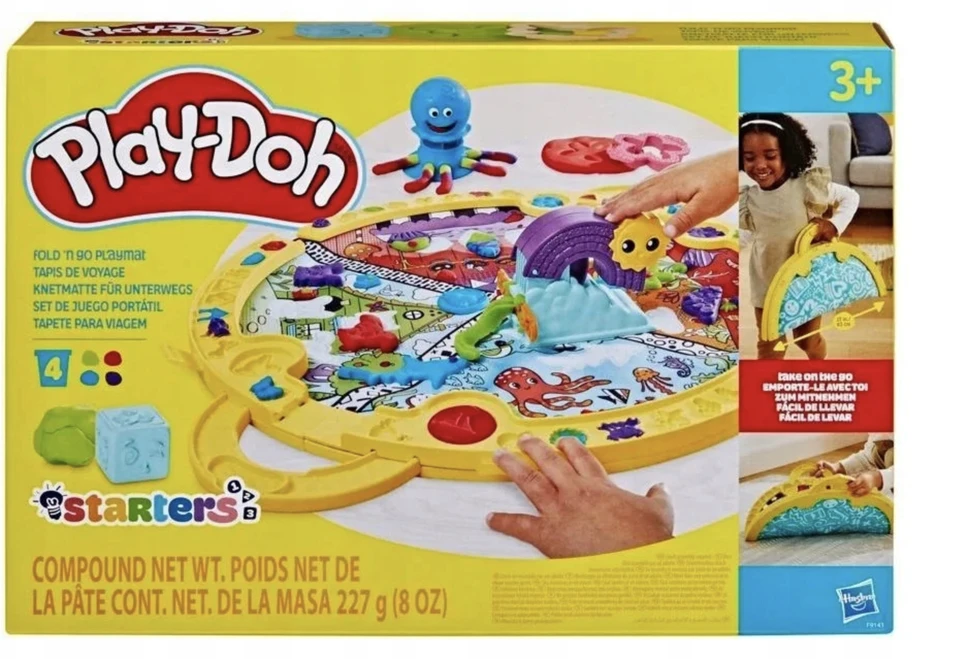 Hasbro Play-Doh Starter Set Sulankstomas nešiojamas žaidimų tešlos kilimėlis