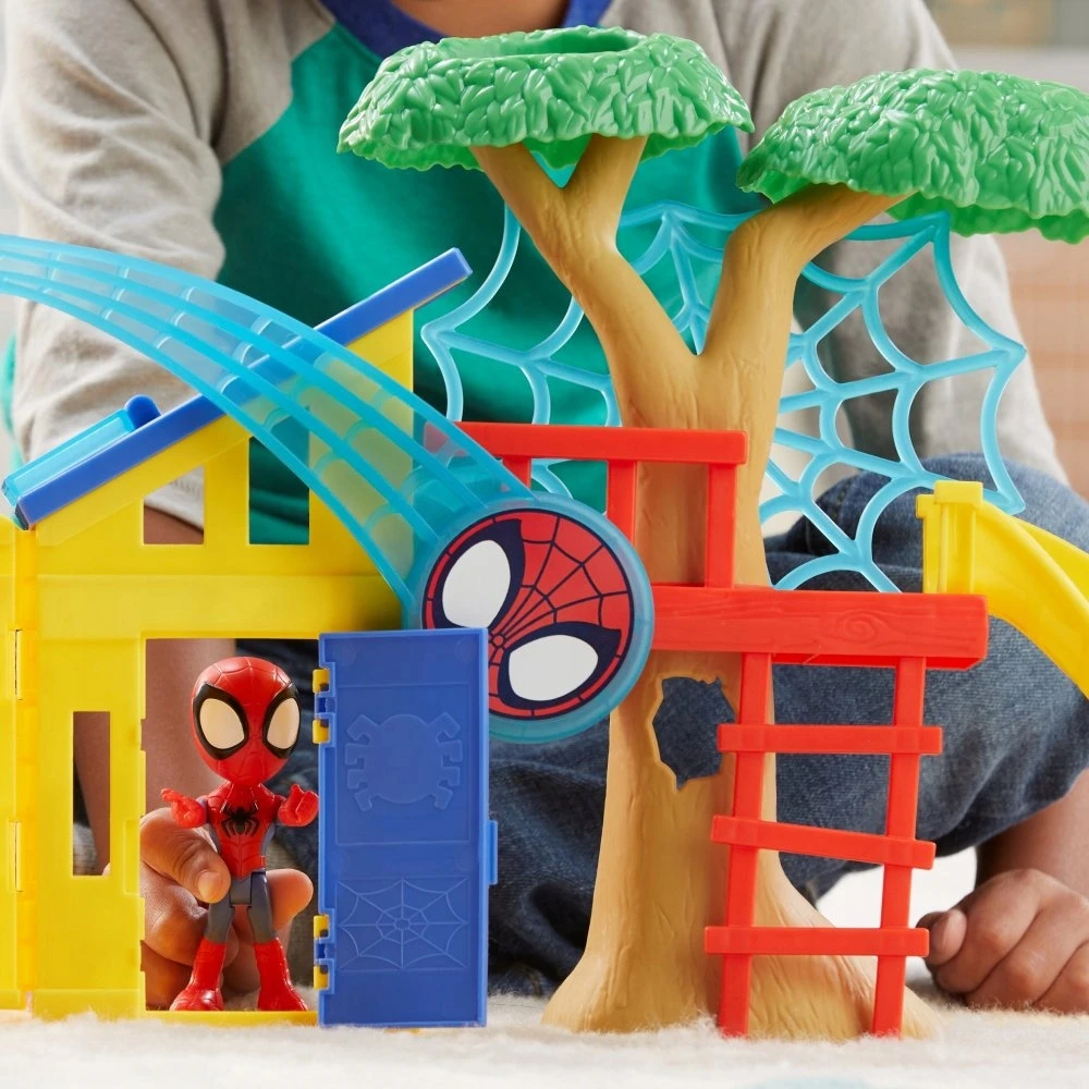 Hasbro Spidey Spidey žaidimų aikštelės dėžutės rinkinys, su 10 cm Spidey figūrėle, nuo 3 metų, Marvel Spidey ir jo nepaprasti draugai