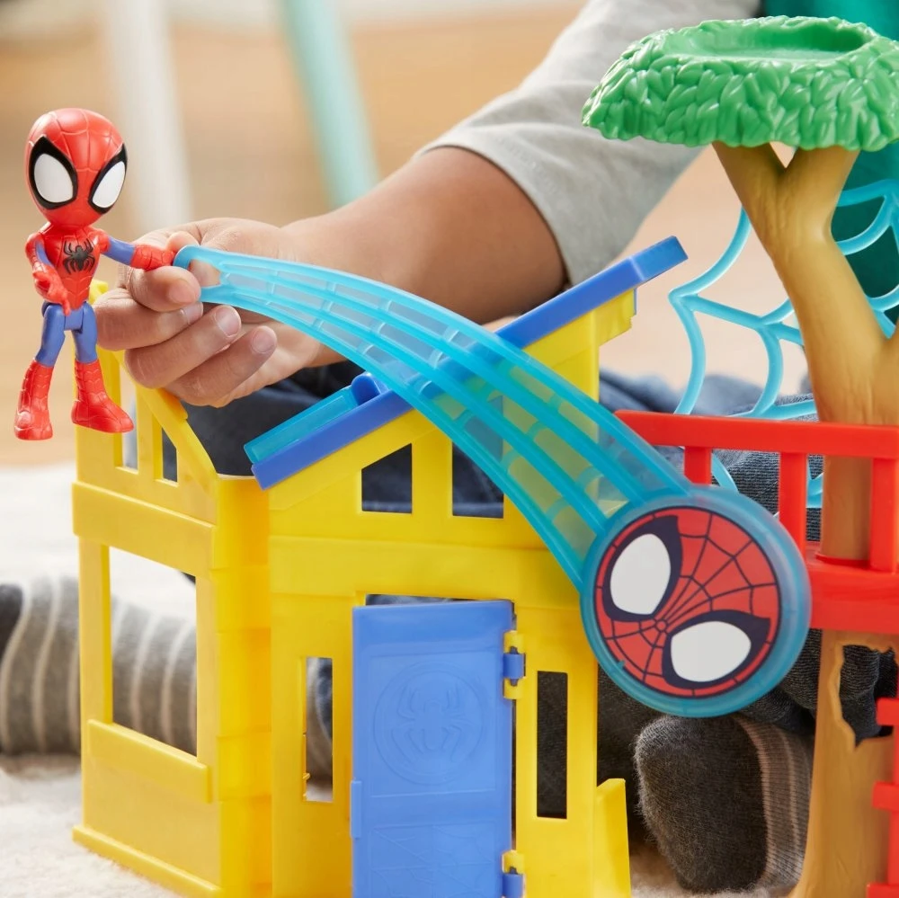 Hasbro Spidey Spidey žaidimų aikštelės dėžutės rinkinys, su 10 cm Spidey figūrėle, nuo 3 metų, Marvel Spidey ir jo nepaprasti draugai