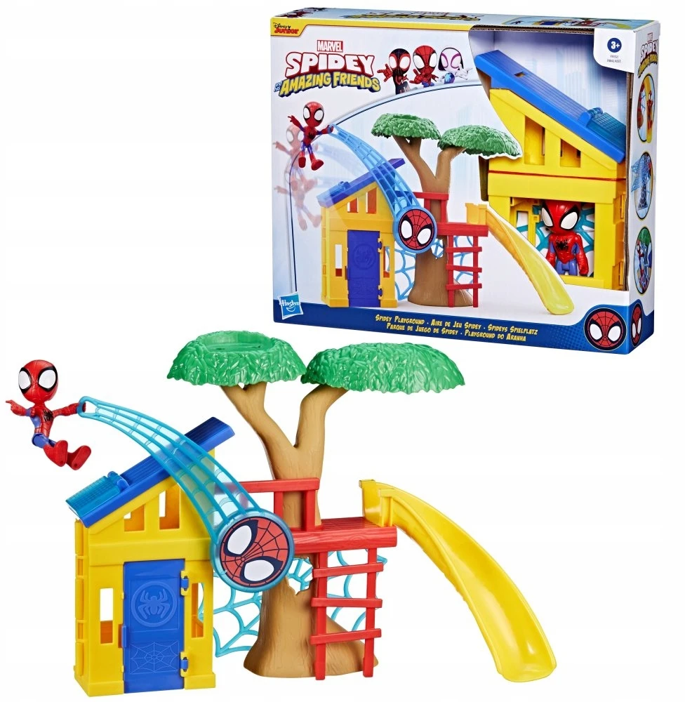 Hasbro Spidey Spidey žaidimų aikštelės dėžutės rinkinys, su 10 cm Spidey figūrėle, nuo 3 metų, Marvel Spidey ir jo nepaprasti draugai