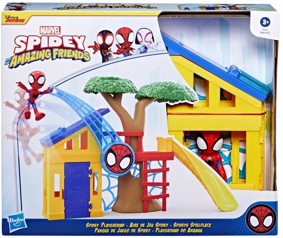 Hasbro Spidey Spidey žaidimų aikštelės dėžutės rinkinys, su 10 cm Spidey figūrėle, nuo 3 metų, Marvel Spidey ir jo nepaprasti draugai