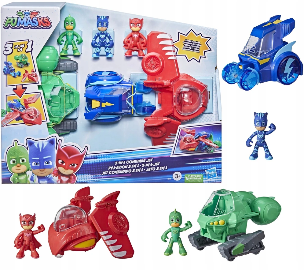 Hasbro PJ MASKS transporto priemonių rinkinys 3in1 Combiner Jet, F21195L0