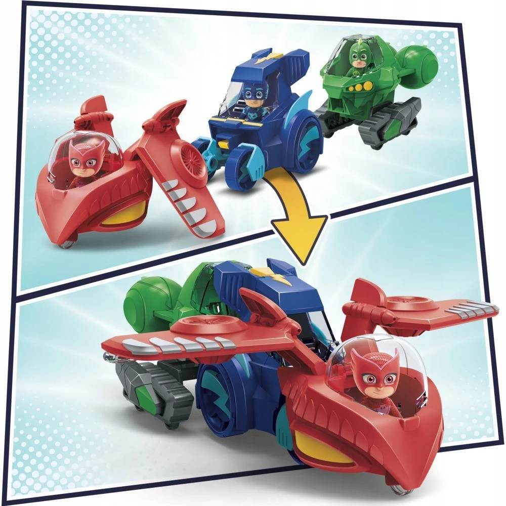 Hasbro PJ MASKS transporto priemonių rinkinys 3in1 Combiner Jet, F21195L0
