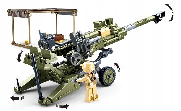 Haubicų patrankos dykumos audros blokai 258 el Sluban Army Military B0890