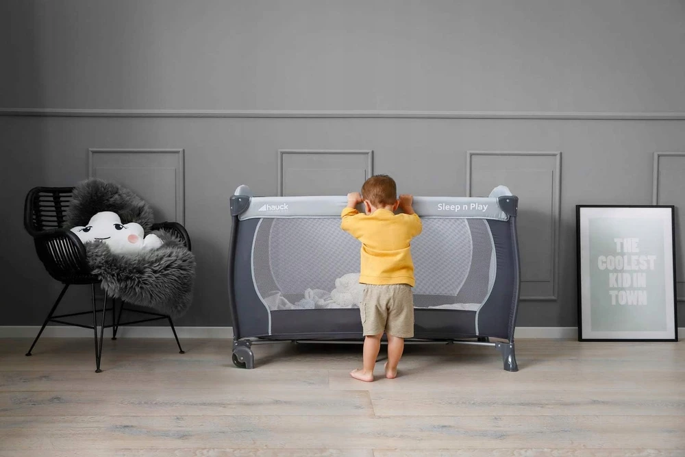HAUCK lovelė - maniežas Sleep N Play Go Plus stone 600740