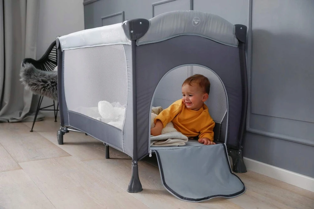 HAUCK lovelė - maniežas Sleep N Play Go Plus stone 600740