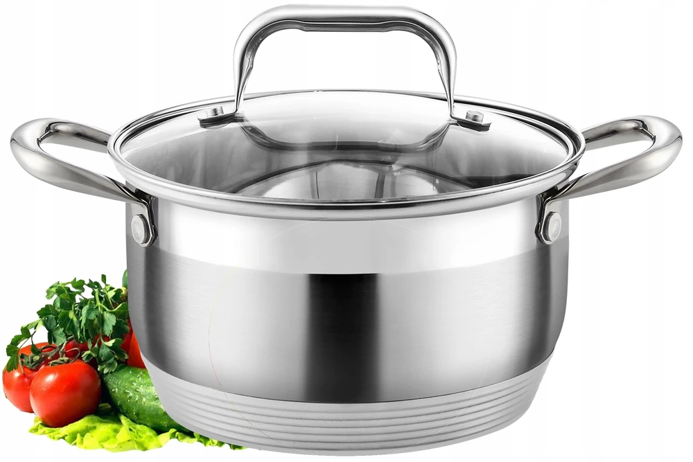 Hauspremium PUODAI INDUKCINIS Plieninis puodas 6.1L 24CM TRADITIONAL su dujiniu dangteliu