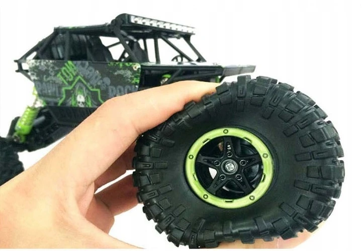 HB Radijos bangomis valdomas visureigis - džipas, Rock Crawler 2.4GHz 1:18, juoda/žalia