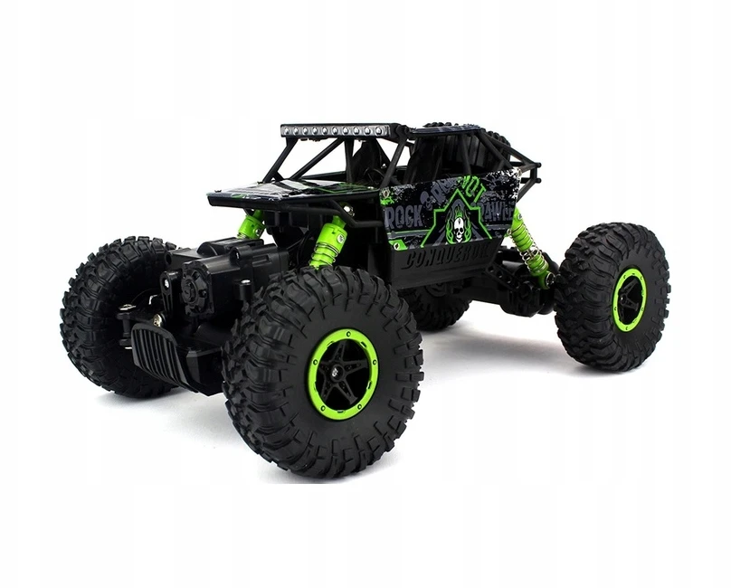 HB Radijos bangomis valdomas visureigis - džipas, Rock Crawler 2.4GHz 1:18, juoda/žalia