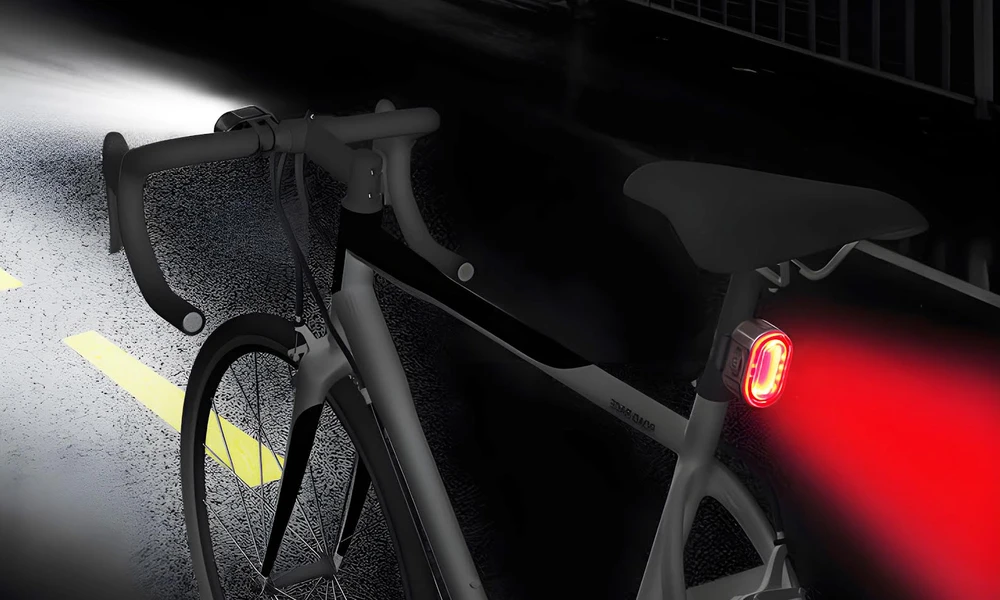 HD Dviračio žibintų rinkinys LED USB įkraunamas priekis galinis vandeniui atsparus IPX6 stiprus
