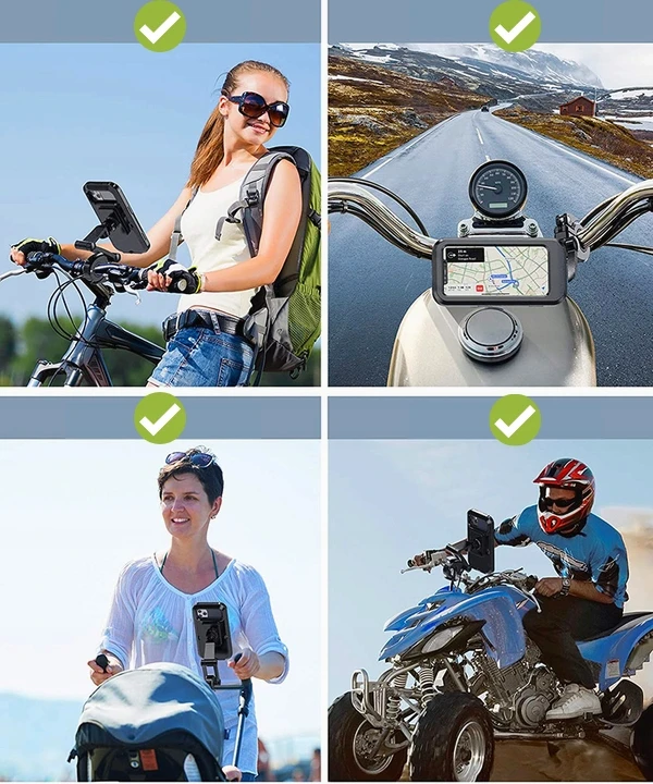HD Motociklo telefono laikiklis, vandeniui atsparus dėklas, jutiklinis ekranas, tvirtas, stabilus