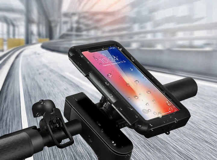 HD Motociklo telefono laikiklis, vandeniui atsparus dėklas, jutiklinis ekranas, tvirtas, stabilus