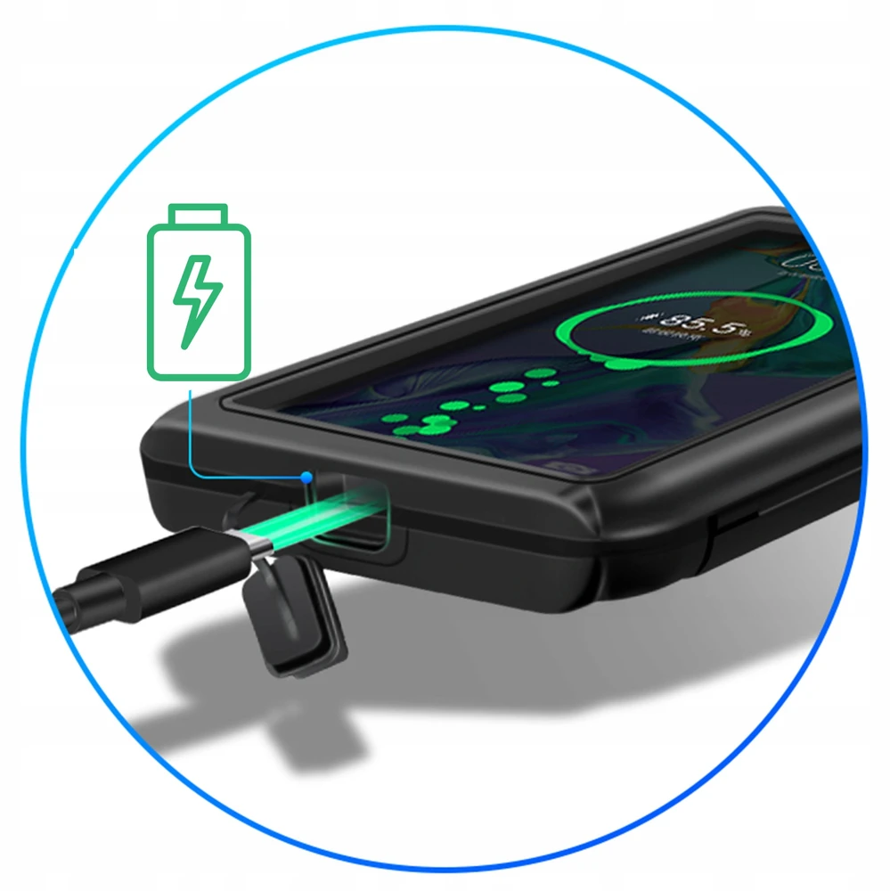 HD Motociklo telefono laikiklis, vandeniui atsparus dėklas, jutiklinis ekranas, tvirtas, stabilus