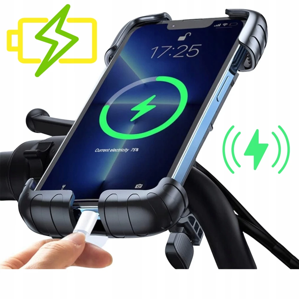 HD Universalus 360° dviračio telefono laikiklis, atsparus smūgiams, tvirtas išmanusis telefonas