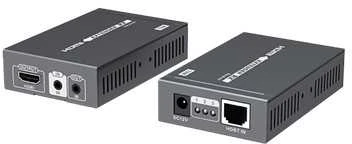 HDMI adapteris DELTACO 70m, PoE, HDBase T, juodas / LKV375N / HDMI-273