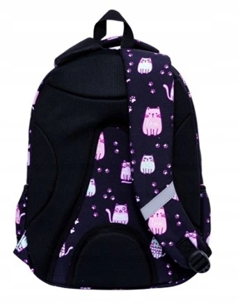 Head kuprinė mergaitėms, 3 skyrių, 27l, juoda/rožinė/multicolor