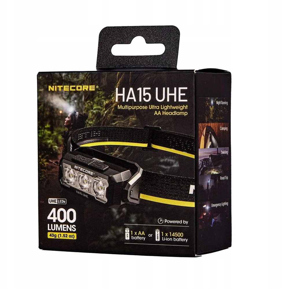 Galvos prožektorius Nitecore HA15 UH, 400 lm