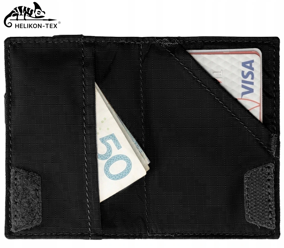 Helikon Tex Helikon EDC Mini vyriška piniginė su lipduku, šviesi Cordura Juodas