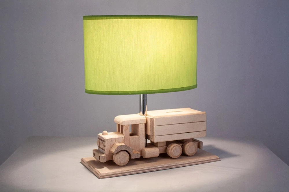 Hellux Lampa stołowa Sunkvežimis - Skarbonka - žalia