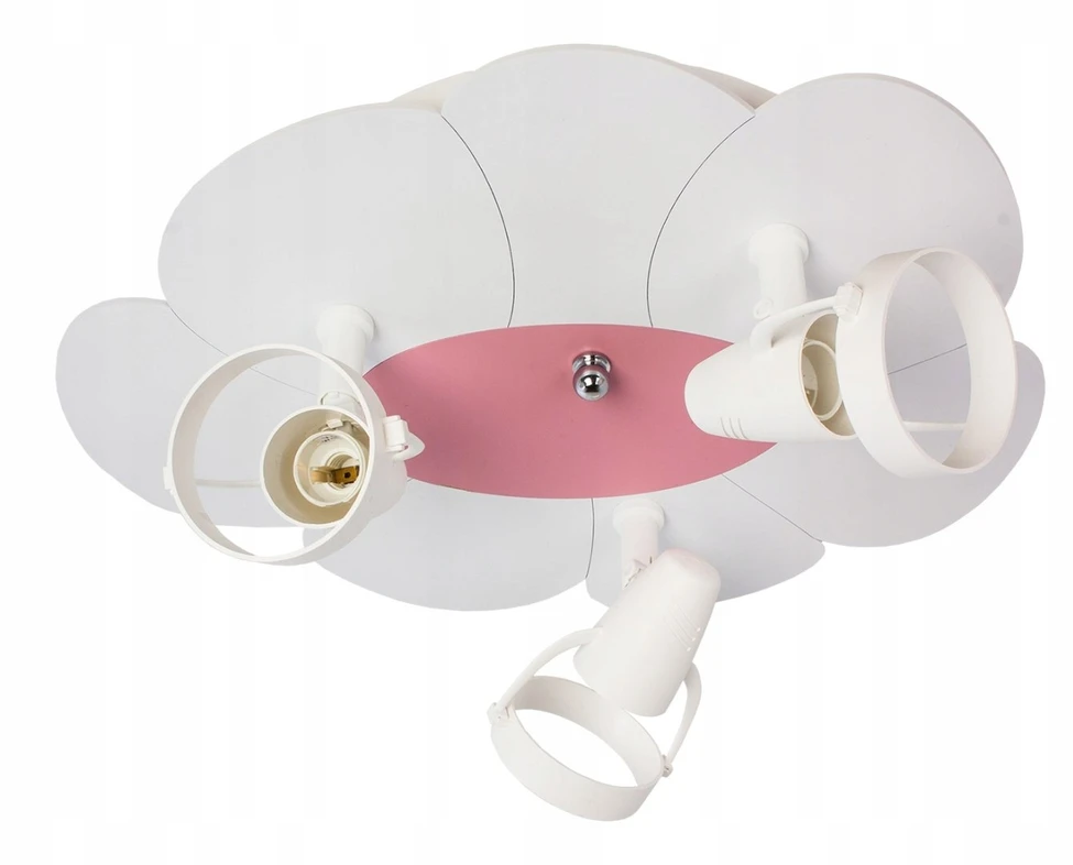 Hellux Lampa sufitowa plafon Płatek balta ir-rožinė