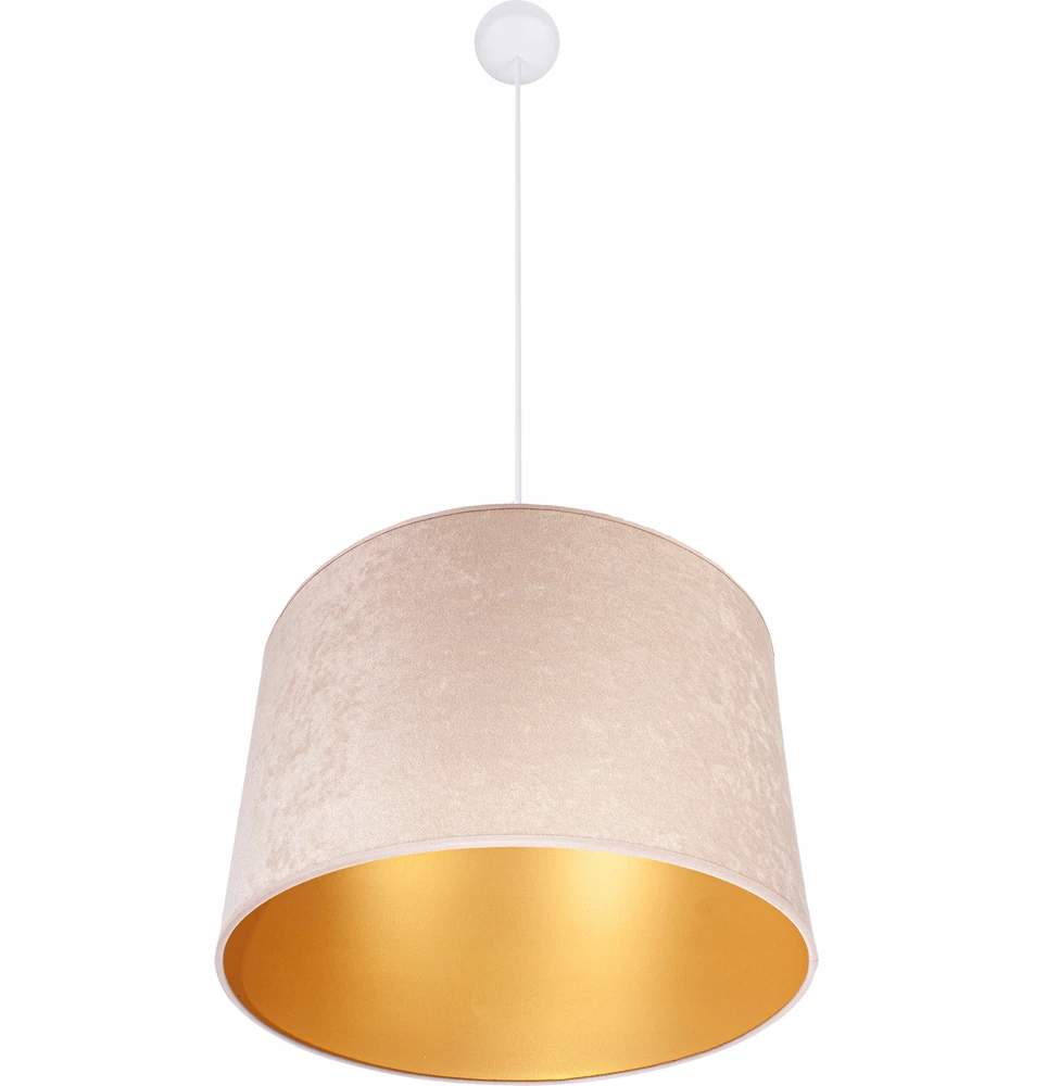 Hellux Lampa sufitowa wisząca smėlio sp. abażur zamszowy fi40
