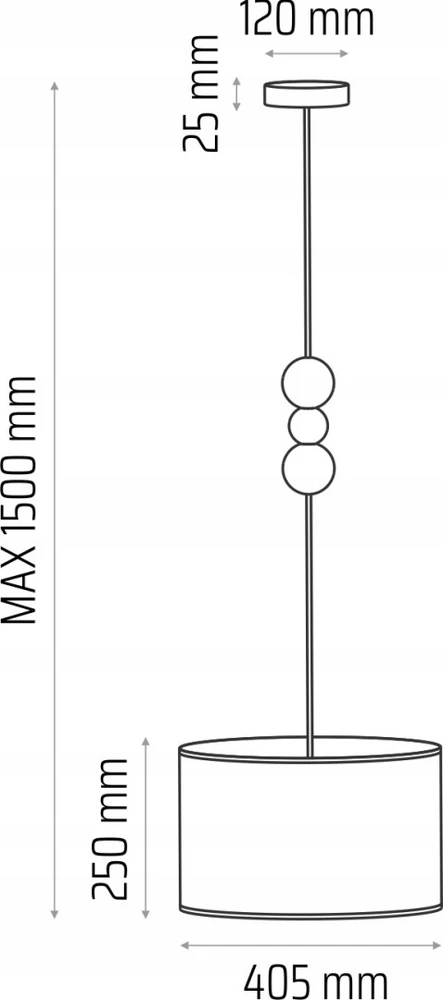 Hellux Lampa wisząca Bolla fi40 beż