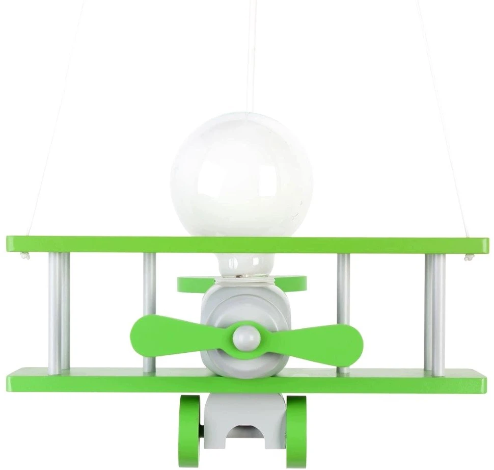 Hellux LAMPA WISZĄCA DZIECIĘCA Lėktuvas FLYKT, DREWNIANA, DO POKOJU DZIECKA, LED