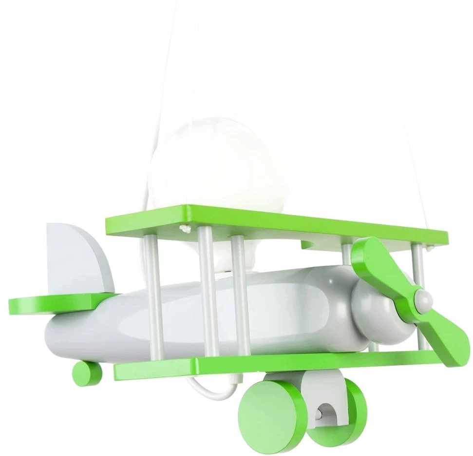 Hellux LAMPA WISZĄCA DZIECIĘCA Lėktuvas FLYKT, DREWNIANA, DO POKOJU DZIECKA, LED