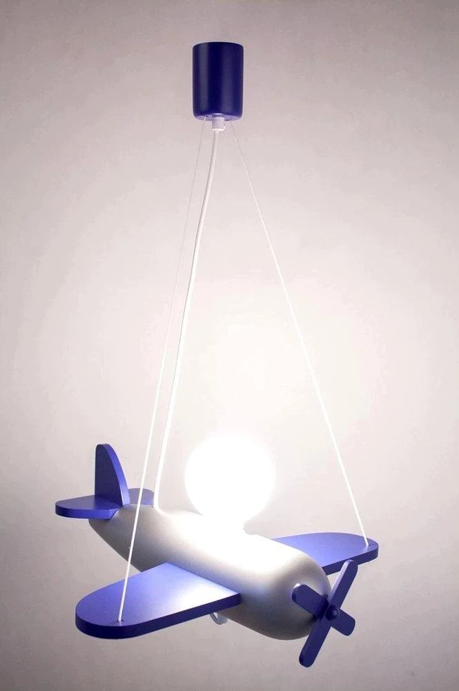 Hellux LAMPA WISZĄCA DZIECIĘCA Lėktuvas AVIARO, ŻYRANDOL, DREWNIANA, LED, E27