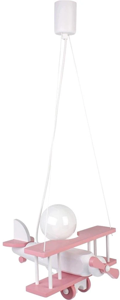 Hellux LAMPA WISZĄCA Lėktuvas FLYKT, DLA DZIEWCZYNEK, DREWNIANA, RÓŻOWA, SUFITOWA