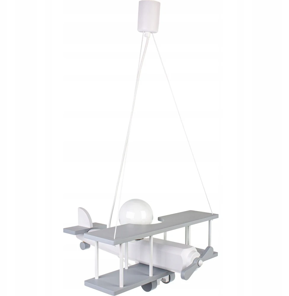 Hellux Lampa wisząca Samolot duży szaro-balta
