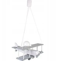 Hellux Lampa wisząca Samolot duży szaro-balta
