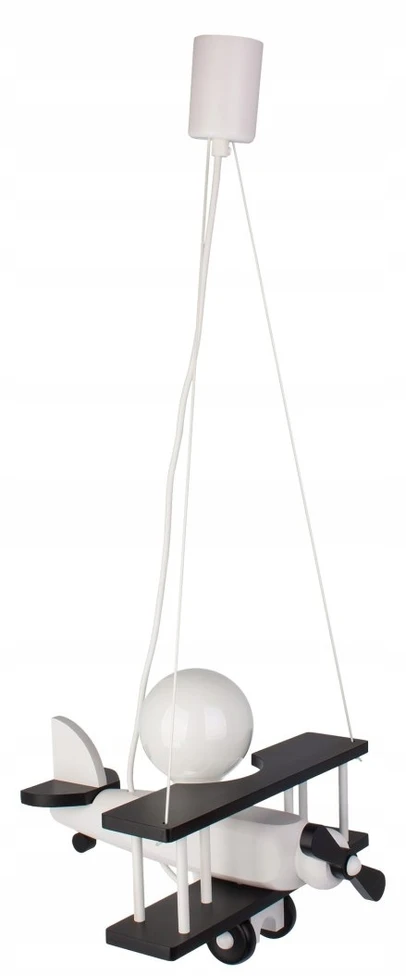 Hellux Lampa wisząca Samolot mały juoda-balta