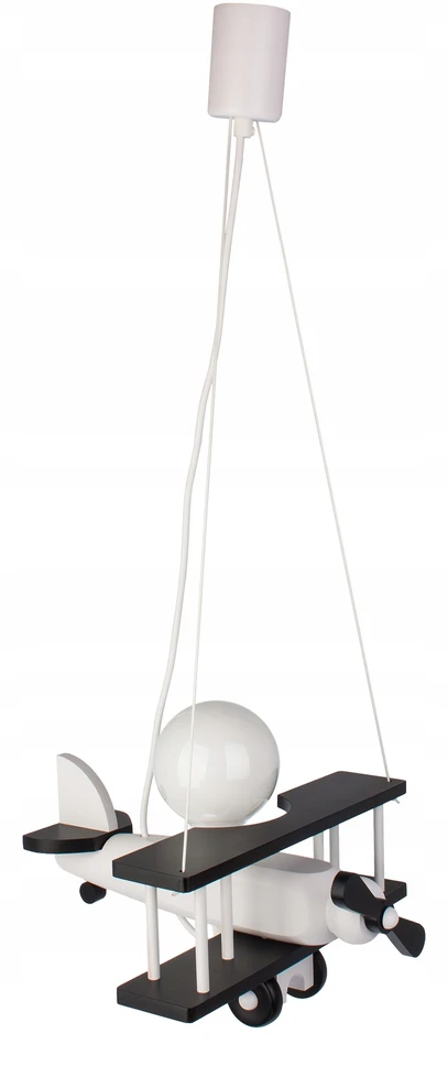 Hellux Lampa wisząca Samolot mały juoda-balta