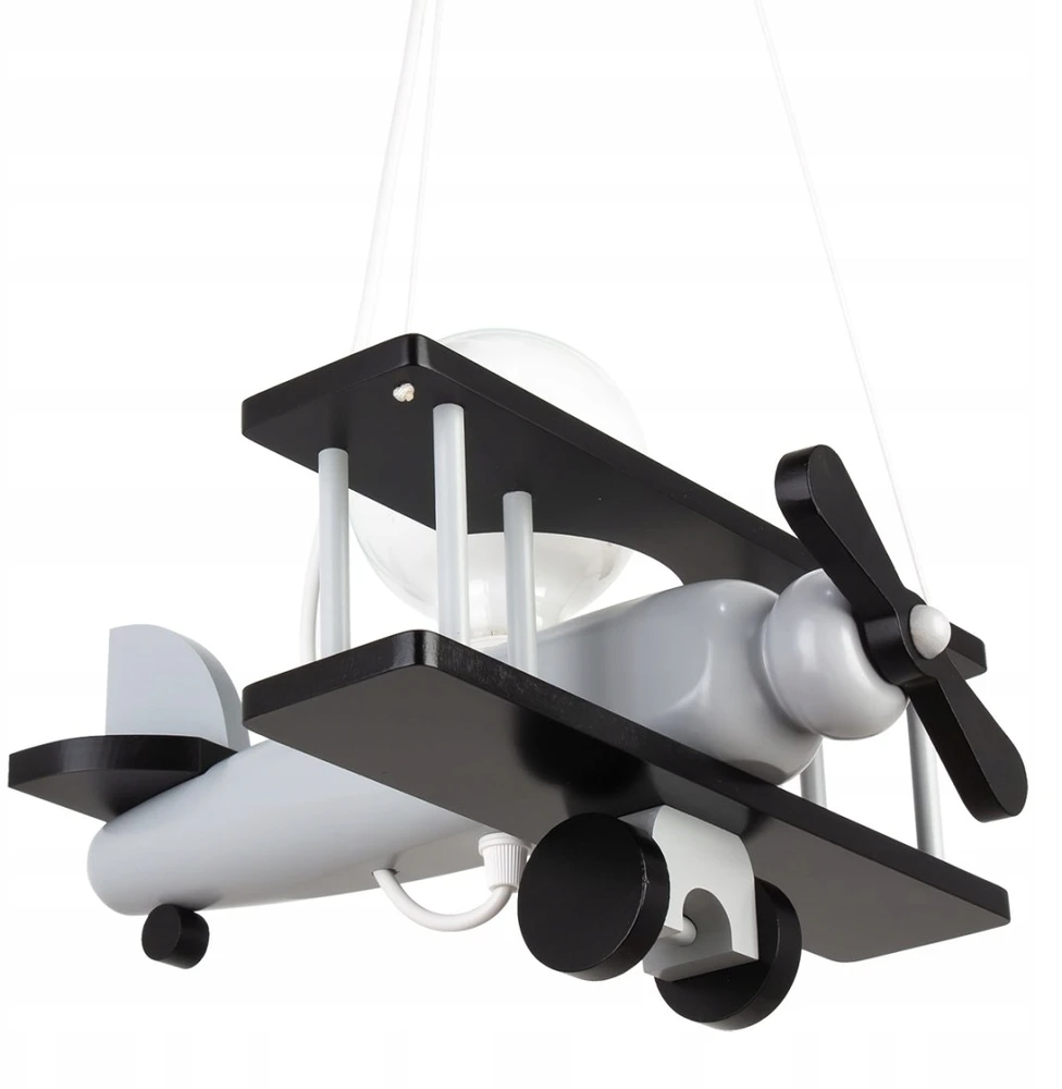 Hellux Lampa wisząca Samolot mały - szaro-juoda