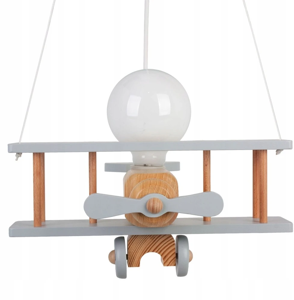 Hellux Lampa wisząca Samolot mały szaro-natūralus