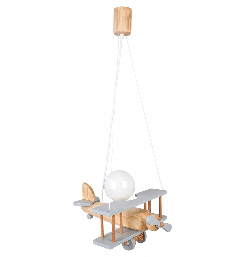 Hellux Lampa wisząca Samolot mały szaro-natūralus