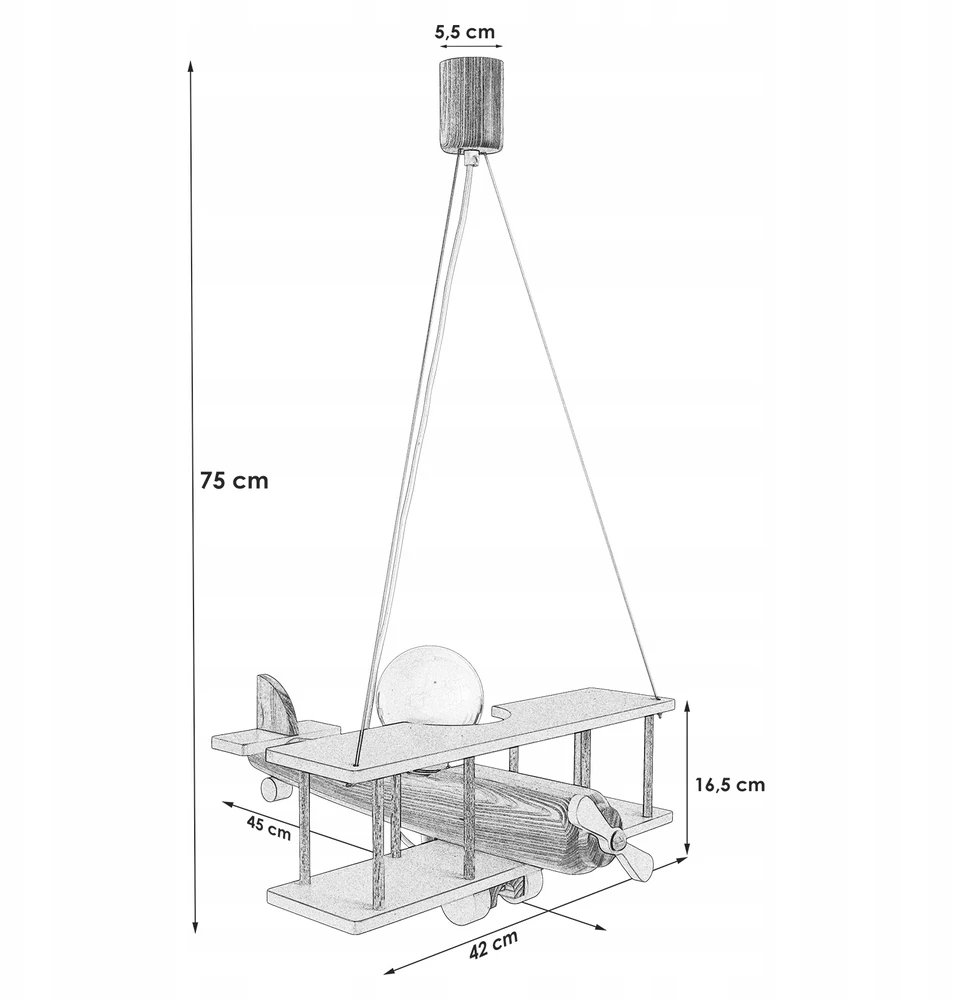 Hellux LAMPA WISZĄCA ŻYRANDOL LED SUFITOWA PLAFON DZIECKO