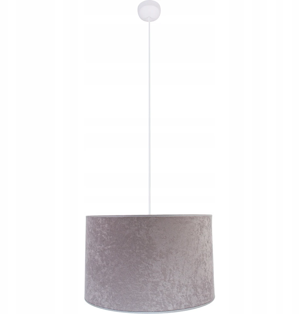Hellux Szara lampa wisząca do salonu sufitowa abażur fi40