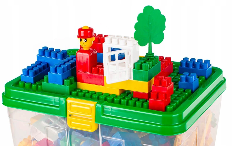 Hemar BLOKALAI DĖŽĖJE SU DANČIU, KURIUOS KLAUSITE BLOKUS K2 KONSTRUKCINĖ DĖŽĖ