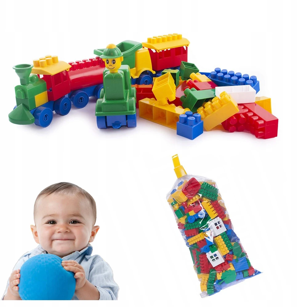 HEMAR Construction Blocks vaikams, K2 serija, 30 mm pločio, SET MAX maišelis
