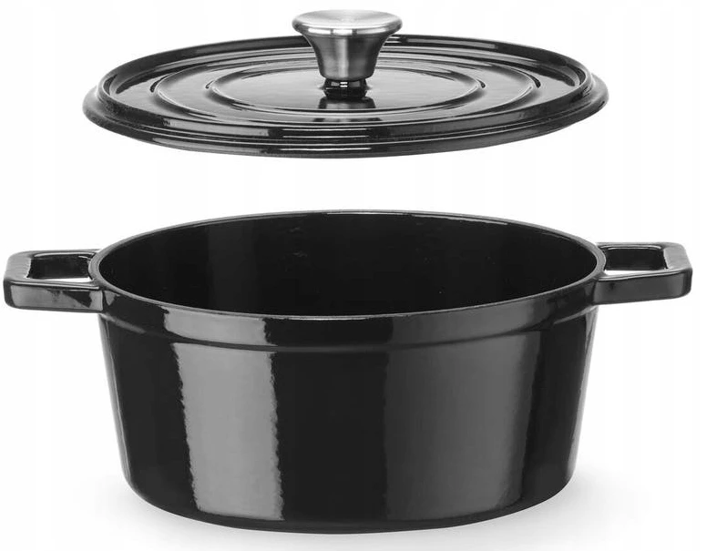 Hendi emaliuotas ketaus puodas, apvalus, 3,7 l