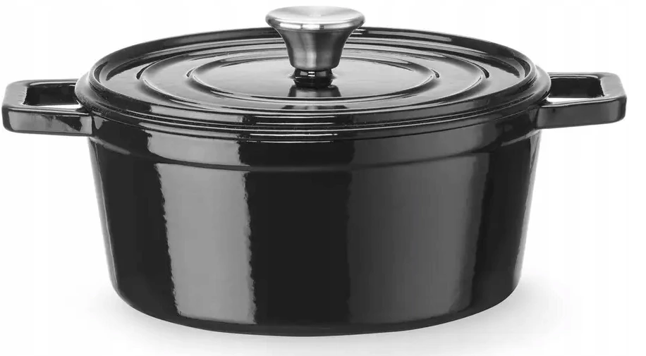 Hendi emaliuotas ketaus puodas, apvalus, 3,7 l