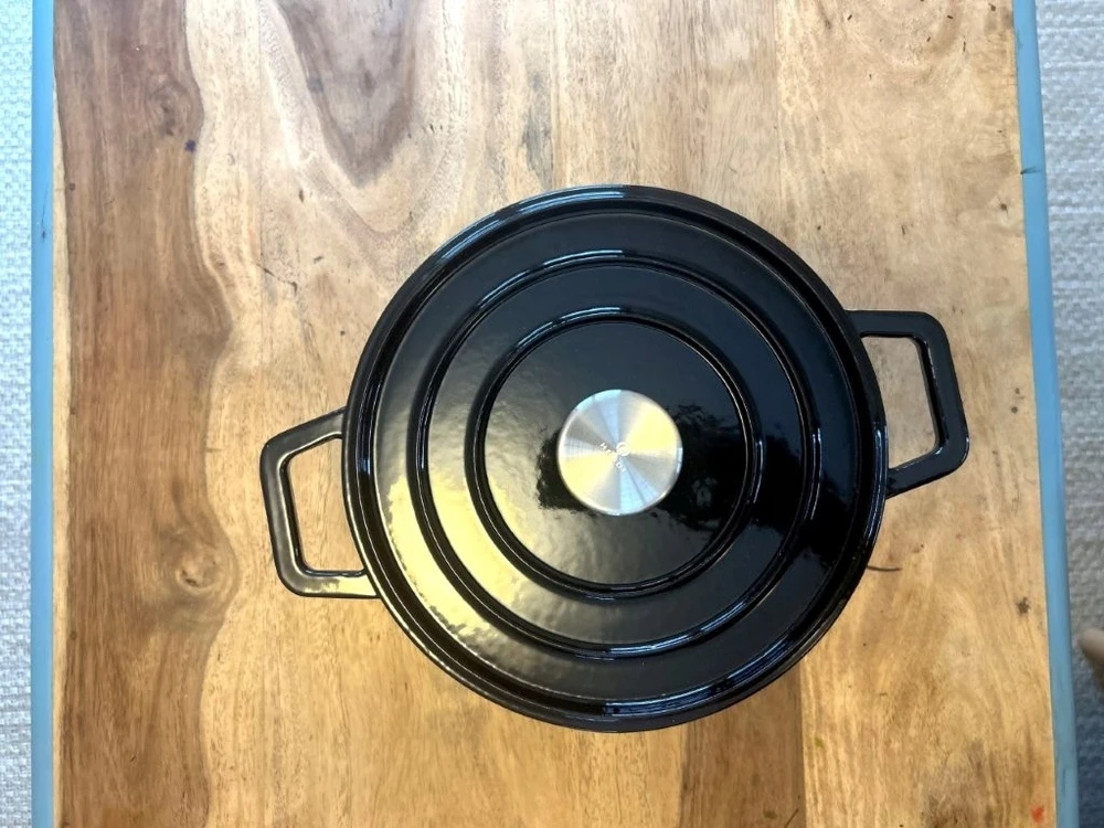 Hendi emaliuotas ketaus puodas, apvalus, 3,7 l
